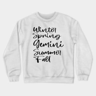 Gemini Season Zodiac Five Seasons Crewneck Sweatshirt